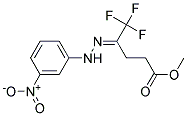 (E)-METHYL 5,5,5-TRIFLUORO-4-(2-(3-NITROPHENYL)HYDRAZONO)PENTANOATE Struktur