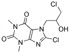 8-CHLORO-7-(3-CHLORO-2-HYDROXYPROPYL)-1,3-DIMETHYL-2,3,6,7-TETRAHYDRO-1H-PURINE-2,6-DIONE, TECH Struktur