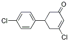 3-CHLORO-5-(4-CHLOROPHENYL)CYCLOHEX-2-EN-1-ONE, TECH Struktur