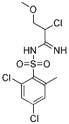 N1-(2-CHLORO-3-METHOXYPROPANIMIDOYL)-2,4-DICHLORO-6-METHYLBENZENE-1-SULFONAMIDE, TECH Struktur