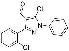 5-CHLORO-3-(2-CHLOROPHENYL)-1-PHENYL-1H-PYRAZOLE-4-CARBALDEHYDE, TECH Struktur