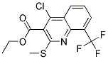 ETHYL 4-CHLORO-2-(METHYLTHIO)-8-(TRIFLUOROMETHYL)QUINOLINE-3-CARBOXYLATE, TECH Struktur