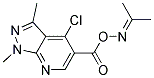 4-CHLORO-1,3-DIMETHYL-5-({[(1-METHYLETHYLIDENE)AMINO]OXY}CARBONYL)-1H-PYRAZOLO[3,4-B]PYRIDINE Struktur