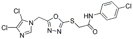 N1-(4-CHLOROPHENYL)-2-({5-[(4,5-DICHLORO-1H-IMIDAZOL-1-YL)METHYL]-1,3,4-OXA DIAZOL-2-YL}THIO)ACETAMIDE Struktur