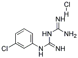 {[(3-CHLOROANILINO)(IMINO)METHYL]AMINO}METHANIMIDAMIDE HYDROCHLORIDE Struktur