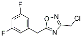 3-(CHLOROMETHYL)-5-(3,5-DIFLUOROBENZYL)-1,2,4-OXADIAZOLE Struktur