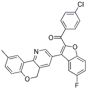 (4-CHLORO-PHENYL)-[5-FLUORO-3-(6-METHYL-10H-9-OXA-4-AZA-PHENANTHREN-2-YL)-BENZOFURAN-2-YL]-METHANONE Struktur