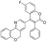 4-(5H-CHROMENO[4,3-B]PYRIDIN-3-YL)-6-FLUORO-3-PHENYL-2H-CHROMEN-2-ONE Struktur