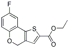 8-FLUORO-4H-THIENO[3,2-C]CHROMENE-2-CARBOXYLICACID ETHYL ESTER Struktur