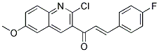 (E)-3-(2-CHLORO-6-METHOXY-QUINOLIN-3-YL)-1-(4-FLUOROPHENYL)-PROPENONE Struktur