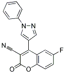 6-FLUORO-2-OXO-4-(1-PHENYL-1H-PYRAZOL-4-YL)-2H-CHROMENE-3-CARBONITRILE Struktur