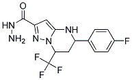 5-(4-FLUORO-PHENYL)-7-TRIFLUOROMETHYL-4,5,6,7-TETRAHYDRO-PYRAZOLO[1,5- A ]PYRIMIDINE-2-CARBOXYLIC ACID HYDRAZIDE Struktur