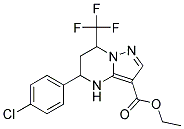 5-(4-CHLORO-PHENYL)-7-TRIFLUOROMETHYL-4,5,6,7-TETRAHYDRO-PYRAZOLO[1,5- A ]PYRIMIDINE-3-CARBOXYLIC ACID ETHYL ESTER Struktur