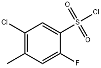 5-CHLORO-2-FLUORO-4-METHYLBENZENESULFONYL CHLORIDE Struktur