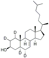 5A-CHOLEST-7-EN-3B-OL-1,2,5A,6A-D4 Struktur