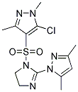 5-CHLORO-4-{[2-(3,5-DIMETHYL-1H-PYRAZOL-1-YL)-4,5-DIHYDRO-1H-IMIDAZOL-1-YL]SULPHONYL}-1,3-DIMETHYL-1H-PYRAZOLE Struktur