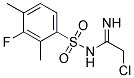 N1-(2-CHLOROETHANIMIDOYL)-3-FLUORO-2,4-DIMETHYLBENZENE-1-SULPHONAMIDE Struktur