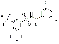 N1-[(2,6-DICHLORO-4-PYRIDYL)(IMINO)METHYL]-3,5-DI(TRIFLUOROMETHYL)BENZENE-1-SULPHONAMIDE Struktur