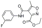 ETHYL 4-[(3-FLUOROANILINO)CARBONYL]-5-METHYL-3-ISOXAZOLECARBOXYLAT Struktur