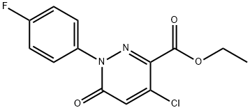 ETHYL 5-CHLORO-2,3-DIHYDRO-2-(4-FLUOROPHENYL)PYRIDAZIN-3-ONE-6-CARBOXYLAT Struktur