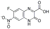 7-FLUORO-3,4-DIHYDRO-6-NITRO-3-OXOQUINOXALINE-2-CARBOXYLIC ACID Struktur