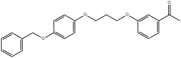 1-(3-(3-[4-(BENZYLOXY)PHENOXY]PROPOXY)PHENYL)-1-ETHANONE Struktur