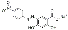 sodium 2,4-dihydroxy-5-[(4-nitrophenyl)azo]benzoate  Struktur