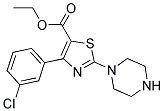 Ethyl 2-(Piperazine-1-Yl)-4-(3-Chlorophenyl)-5-Thiazolecarboxylate Struktur