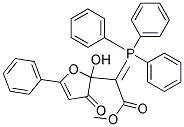 methyl 2-(2-hydroxy-3-oxo-5-phenyl-2,3-dihydrofuran-2-yl)-2-(1,1,1-triphenyl-lambda~5~-phosphanylidene)acetate Struktur