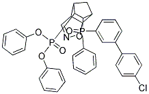 5-(4-chlorophenyl)-8-(diphenylphosphoryl)-3-oxa-4-azatricyclo[5.2.1.0~2,6~]dec-4-en-9-yl(diphenyl)phosphine oxide Struktur