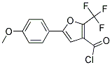 5-(4-Methoxyphenyl)-2-(trifluoromethyl)furan-3-carbonyl chloride Struktur