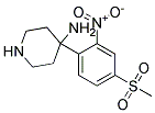 4-[4-(Methylsulphonyl)-2-nitrophenyl]piperidine-4-amine, N1-BOCprotected Struktur