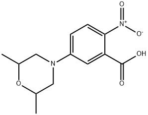 5-(2,6-Dimethylmorpholin-4-yl)-2-nitrobenzoic acid Struktur