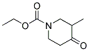 N-(Ethoxy carboNyl)-3-methyl-4-piperidoNe Struktur