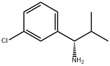 (S)-1-(3-chlorophenyl)-2-methylpropan-1-amine Struktur