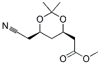 ((4R,6R)-6-CYANOMETHYL-2,2-DIMETHYL-[1,3]DIOXAN-4-YL)-ACETIC ACID METHYL ESTER Struktur