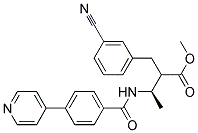 (R)-2-(3-CYANO-BENZYL)-3-(4-PYRIDIN-4-YL-BENZOYLAMINO)-BUTYRIC ACID METHYL ESTER Struktur