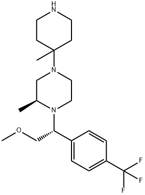 (S)-1-[(R)-2-METHOXY-1-(4-TRIFLUOROMETHYL-PHENYL)-ETHYL]-2-METHYL-4-(4-METHYL-PIPERIDIN-4-YL)-PIPERAZINE Struktur