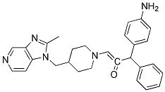 (Z)-3-(4-AMINO-PHENYL)-1-[4-(2-METHYL-IMIDAZO[4,5-C]PYRIDIN-1-YLMETHYL)-PIPERIDIN-1-YL]-3-PHENYL-PROPENONE Struktur