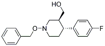 [(3S,4R)-1-BENZYLOXY-4-(4-FLUORO-PHENYL)-PIPERIDIN-3-YL]-METHANOL Struktur