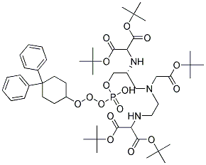 {{(R)-2-(BIS-TERT-BUTOXYCARBONYLMETHYL-AMINO)-3-[(4,4-DIPHENYL-CYCLOHEXYLOXY)-HYDROXY-PHOSPHORYLOXY]-PROPYL}-[2-(BIS-TERT-BUTOXYCARBONYLMETHYL-AMINO)-ETHYL]-AMINO}-ACETIC ACID TERT-BUTYL ESTER Struktur