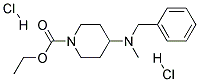 4-(BENZYL-METHYL-AMINO)-PIPERIDINE-1-CARBOXYLIC ACID ETHYL ESTER DIHYDROCHLORIDE Struktur