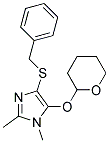 4-BENZYLTHIO-1-METHYL-5-[(2-TETRAHYDROPYRANYL)OXY]METHYLIMIDAZOLE Struktur