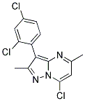 7-CHLORO-3-(2,4-DICHLORO-PHENYL)-2,5-DIMETHYL-PYRAZOLO[1,5-A]PYRIMIDINE Struktur