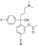 ACETIC ACID 5-CYANO-2-[4-DIMETHYLAMINO-1-(4-FLUORO-PHENYL)-1-HYDROXY-BUTYL]-PHENYL ESTER Struktur