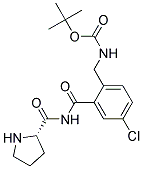 L-PROLYL-2-(TERT-BUTYLOXYCARBONYLAMINO-METHYL)-5-CHLOROBENZYLAMIDE Struktur