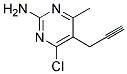 6-CHLORO-4-METHYL-5-(2-PROPYNYL)-2-PYRIMIDINAMINE Struktur