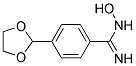 4-(1,3-DIOXOLAN-2-YL)-N-HYDROXYBENZENECARBOXIMIDIAMIDE Struktur