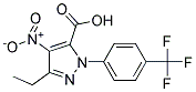 3-ETHYL-4-NITRO-1-[4-(TRIFLUOROMETHYL)PHENYL]-1H-PYRAZOLE-5-CARBOXYLIC ACID Struktur