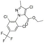 4-CHLORO-1-[2,6-DICHLORO-4-(TRIFLUOROMETHYL)PHENYL]-3-METHYL-1H-PYRAZOLE-5-CARBOXYLIC ACID ETHYL ESTER Struktur